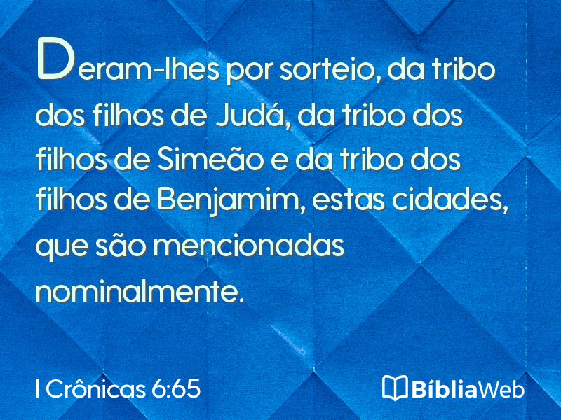 I Crônicas 6:65 em imagem para compartilhar