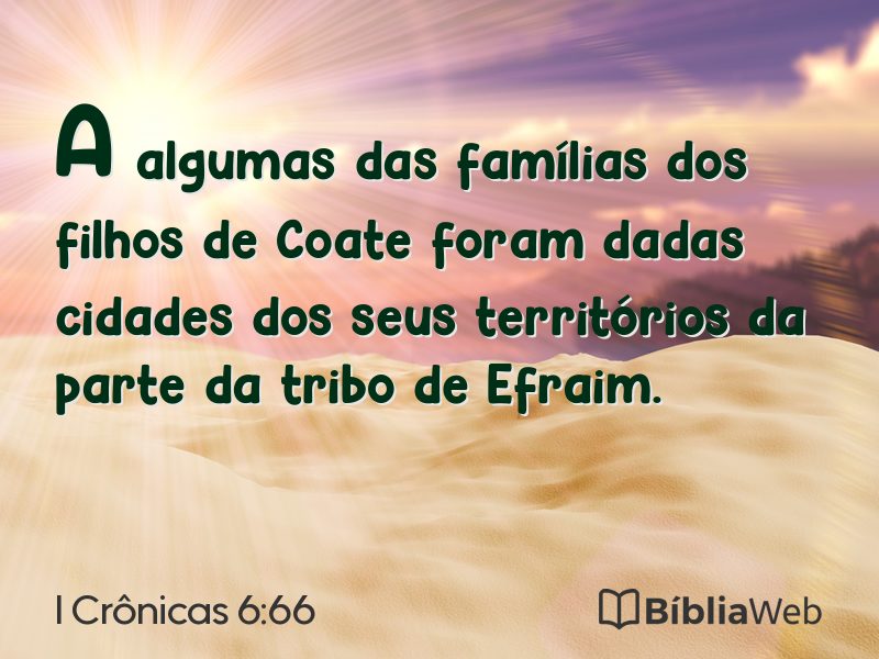 I Crônicas 6:66 em imagem para compartilhar