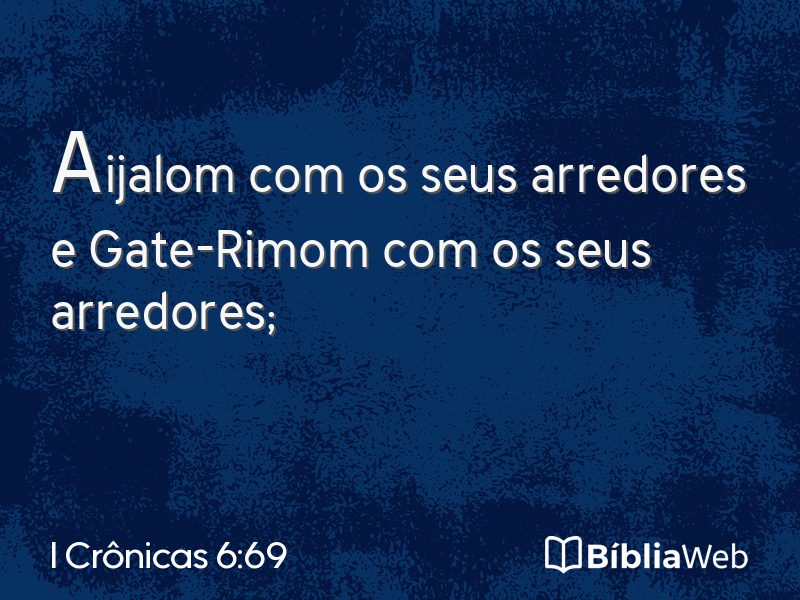 I Crônicas 6:69 em imagem para compartilhar