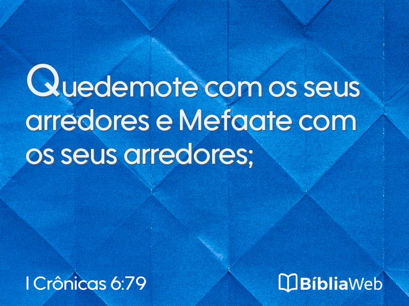 I Crônicas 6:79 em imagem para compartilhar