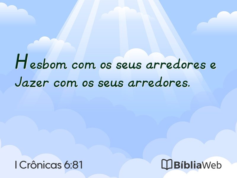 I Crônicas 6:81 em imagem para compartilhar