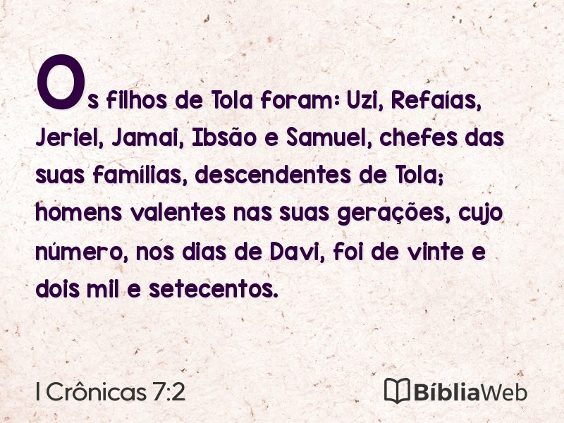 I Crônicas 7:2 em imagem para compartilhar