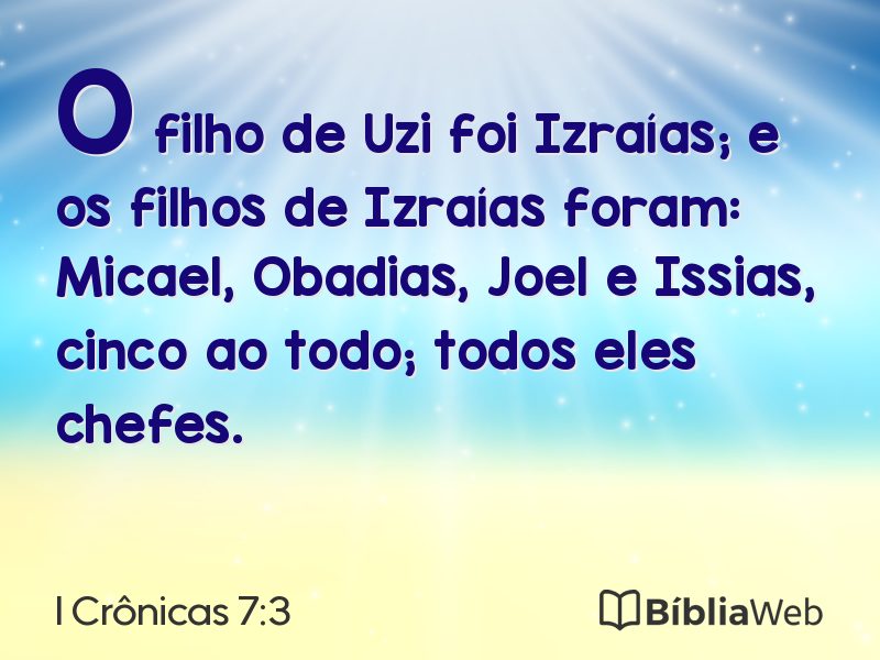 I Crônicas 7:3 em imagem para compartilhar