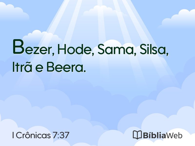 I Crônicas 7:37 em imagem para compartilhar