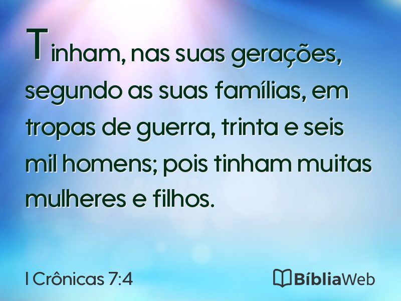 I Crônicas 7:4 em imagem para compartilhar
