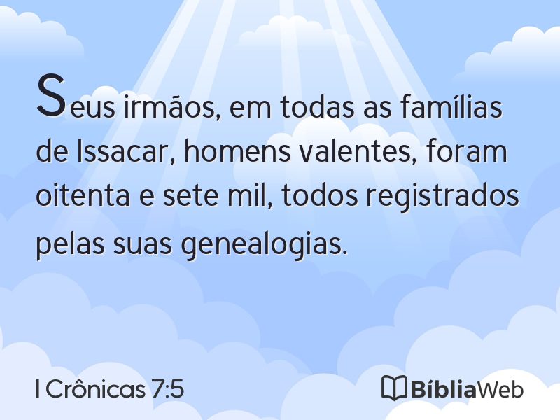 I Crônicas 7:5 em imagem para compartilhar