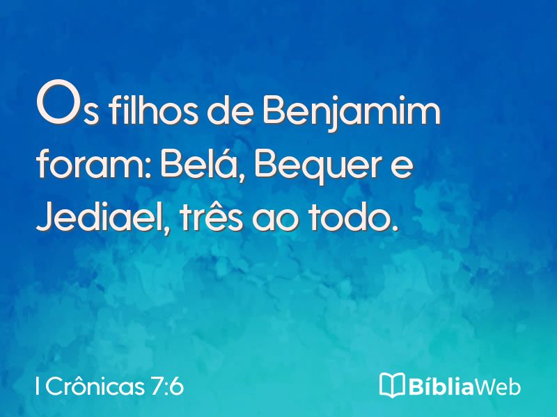 I Crônicas 7:6 em imagem para compartilhar