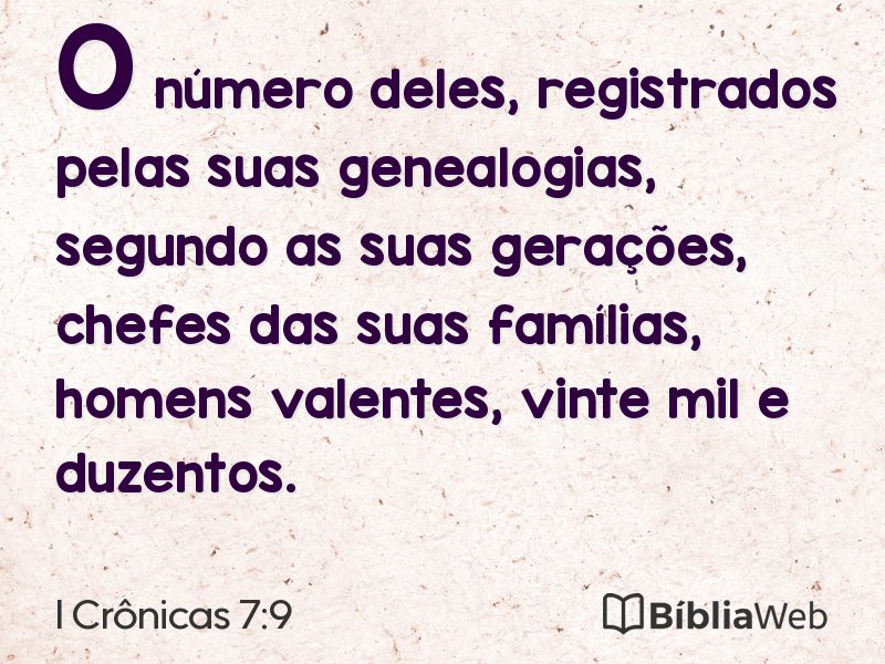 I Crônicas 7:9 em imagem para compartilhar