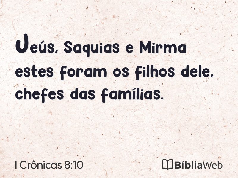 I Crônicas 8:10 em imagem para compartilhar