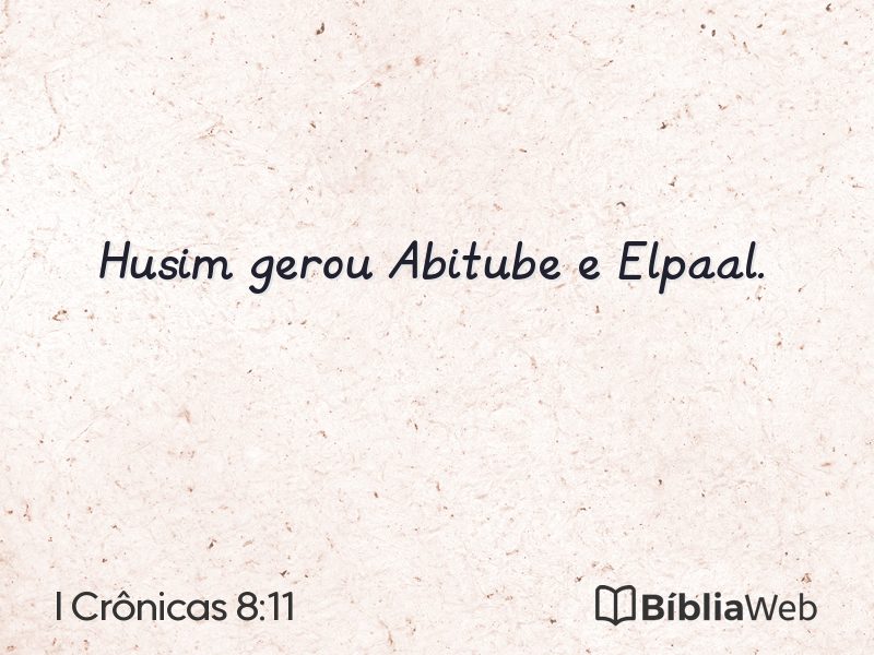I Crônicas 8:11 em imagem para compartilhar