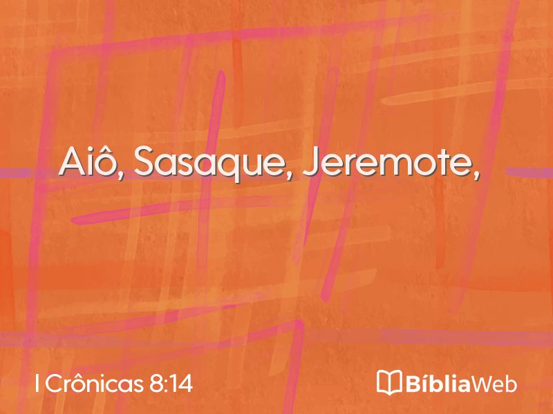 I Crônicas 8:14 em imagem para compartilhar