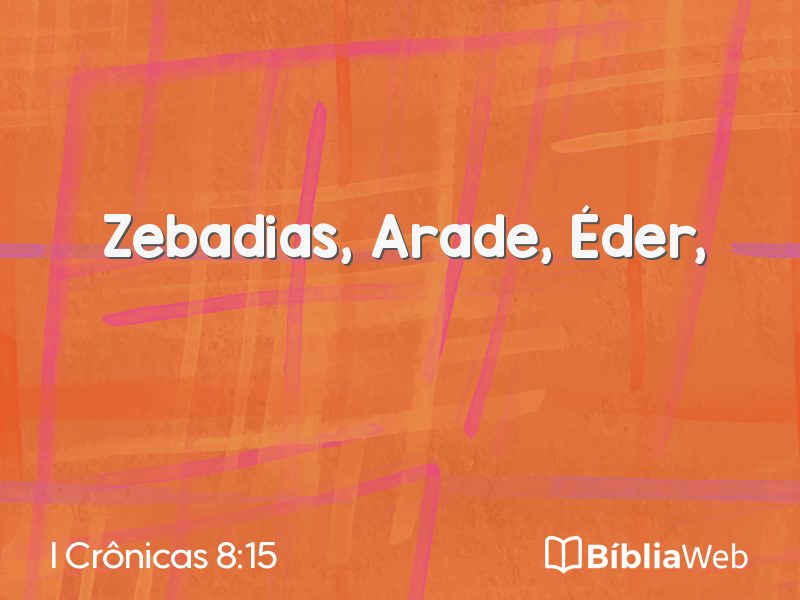 I Crônicas 8:15 em imagem para compartilhar