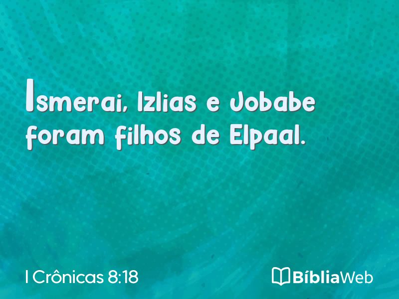 I Crônicas 8:18 em imagem para compartilhar
