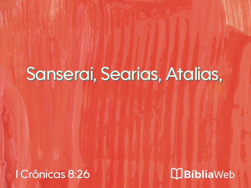 I Crônicas 8:26 em imagem para compartilhar