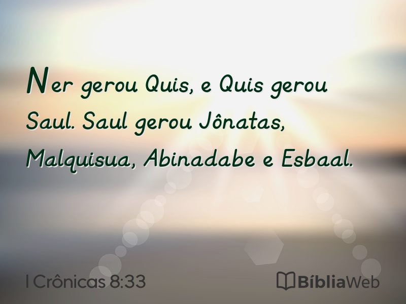 I Crônicas 8:33 em imagem para compartilhar