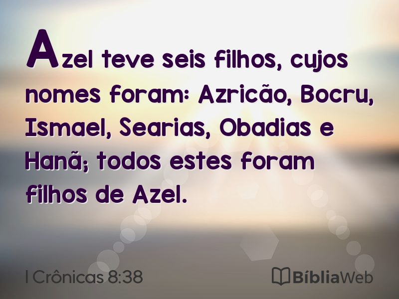 I Crônicas 8:38 em imagem para compartilhar