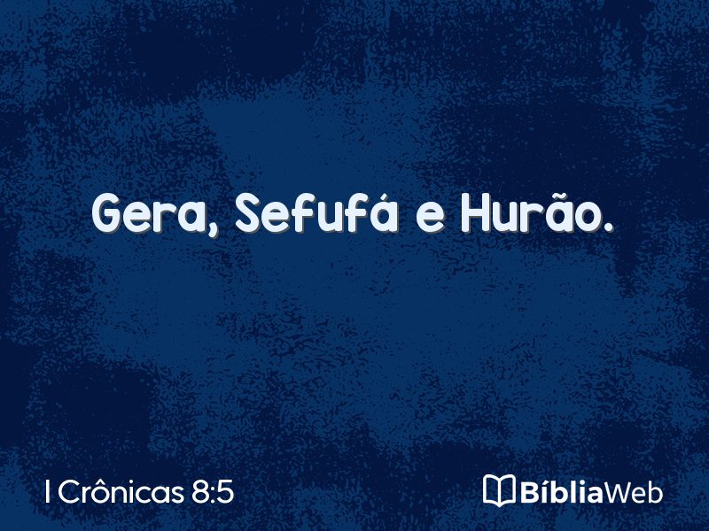 I Crônicas 8:5 em imagem para compartilhar