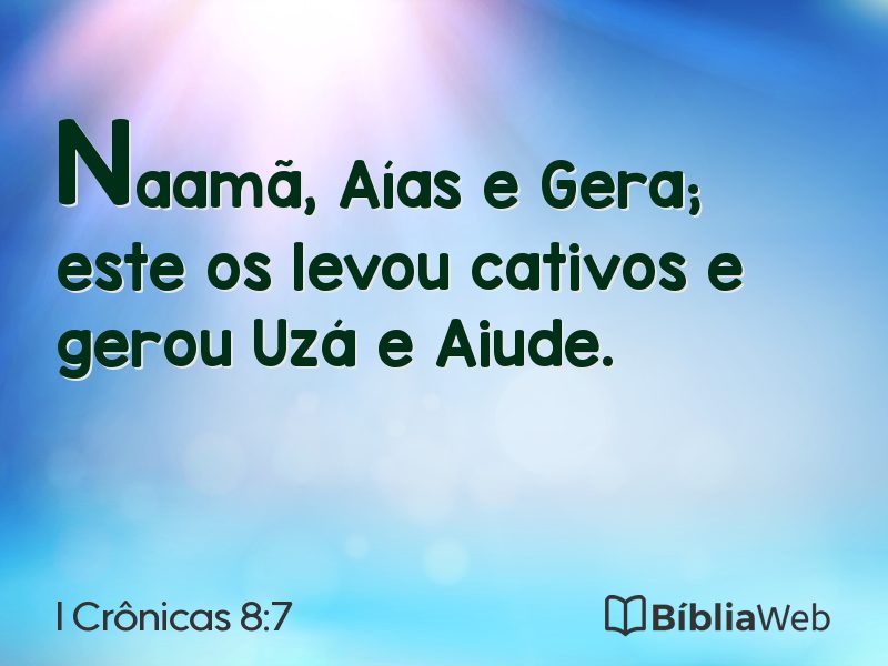I Crônicas 8:7 em imagem para compartilhar