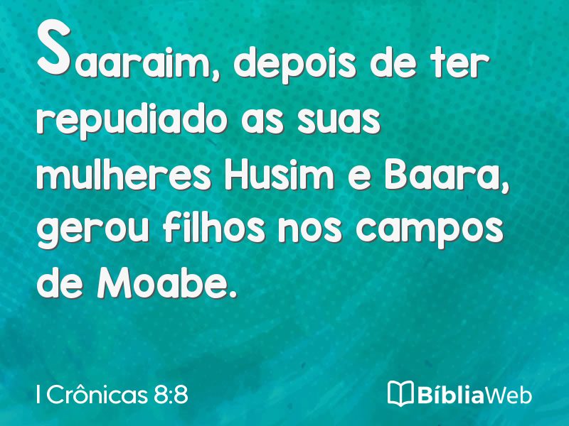 I Crônicas 8:8 em imagem para compartilhar