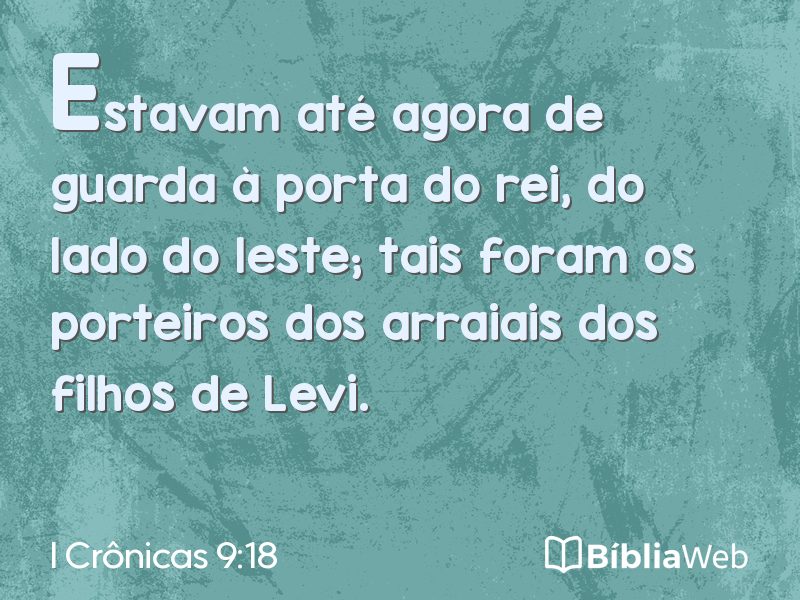 I Crônicas 9:18 em imagem para compartilhar