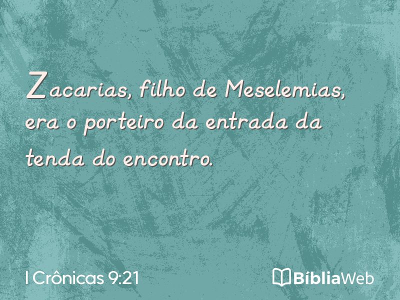 I Crônicas 9:21 em imagem para compartilhar
