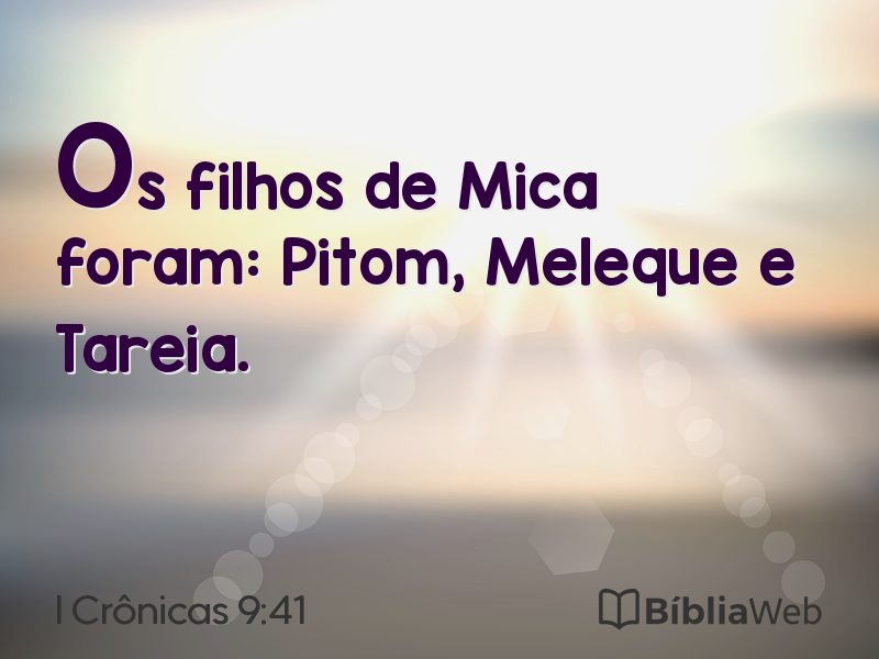 I Crônicas 9:41 em imagem para compartilhar