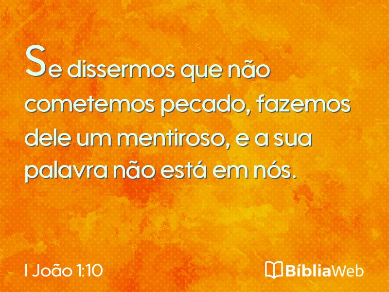 I João 1:10 em imagem para compartilhar