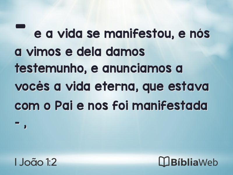 I João 1:2 em imagem para compartilhar