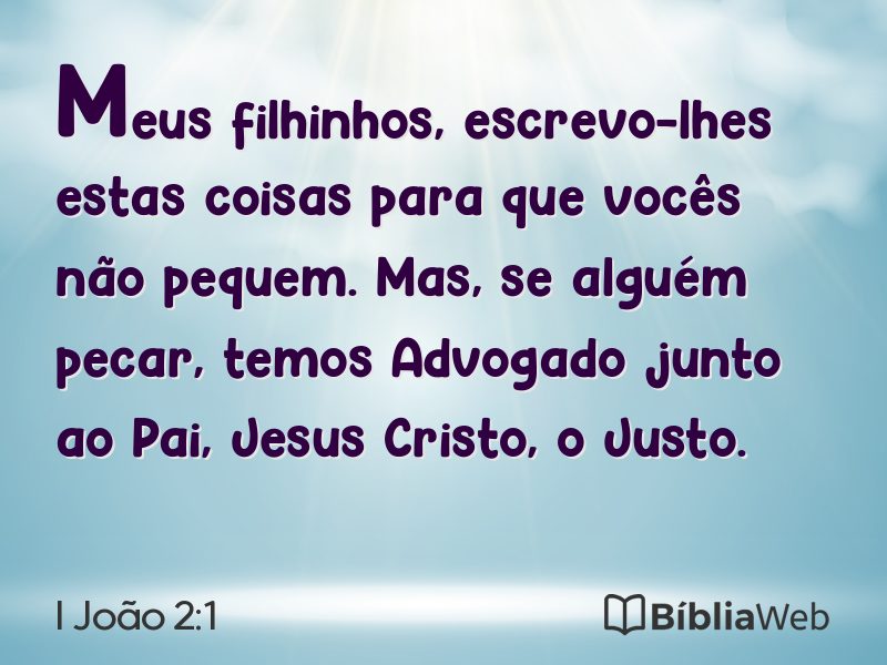 I João 2:1 em imagem para compartilhar