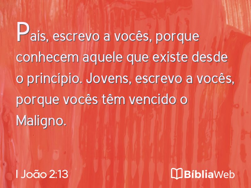 I João 2:13 em imagem para compartilhar
