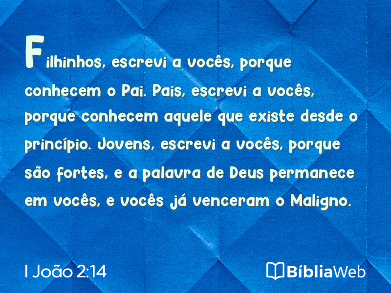 I João 2:14 em imagem para compartilhar