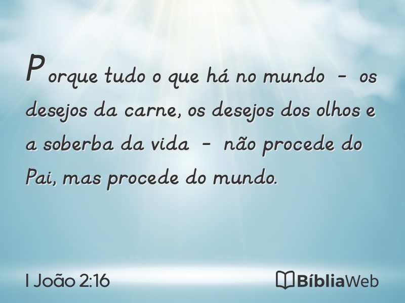 I João 2:16 em imagem para compartilhar