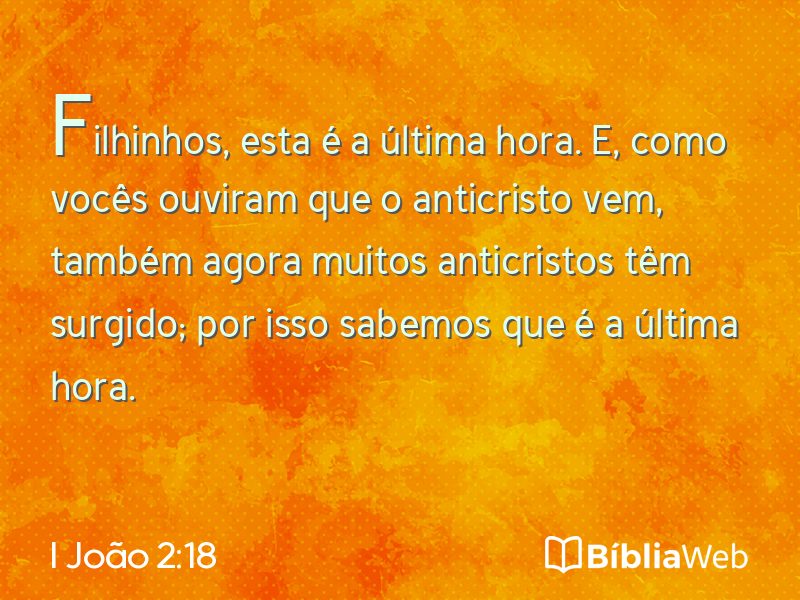 I João 2:18 em imagem para compartilhar