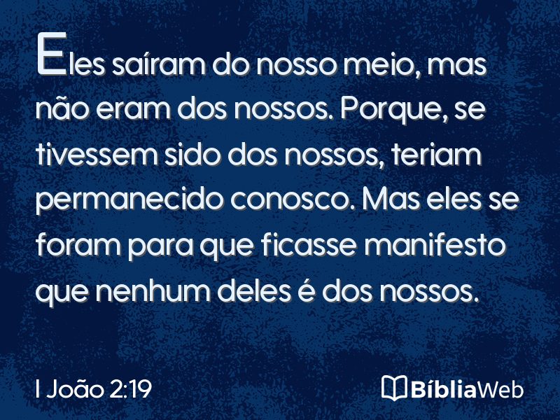 I João 2:19 em imagem para compartilhar
