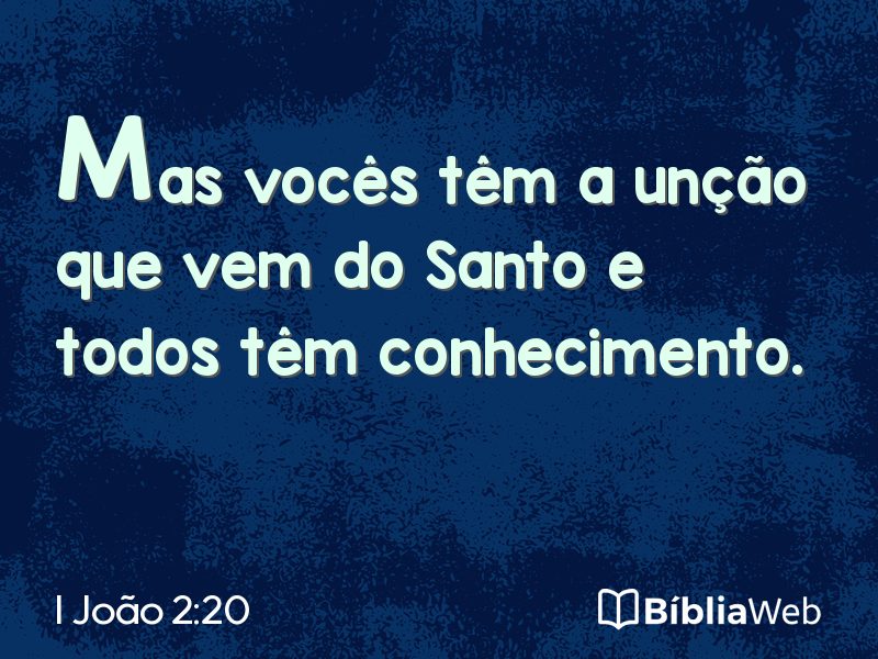 I João 2:20 em imagem para compartilhar