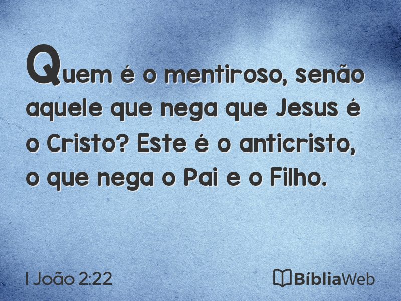 I João 2:22 em imagem para compartilhar