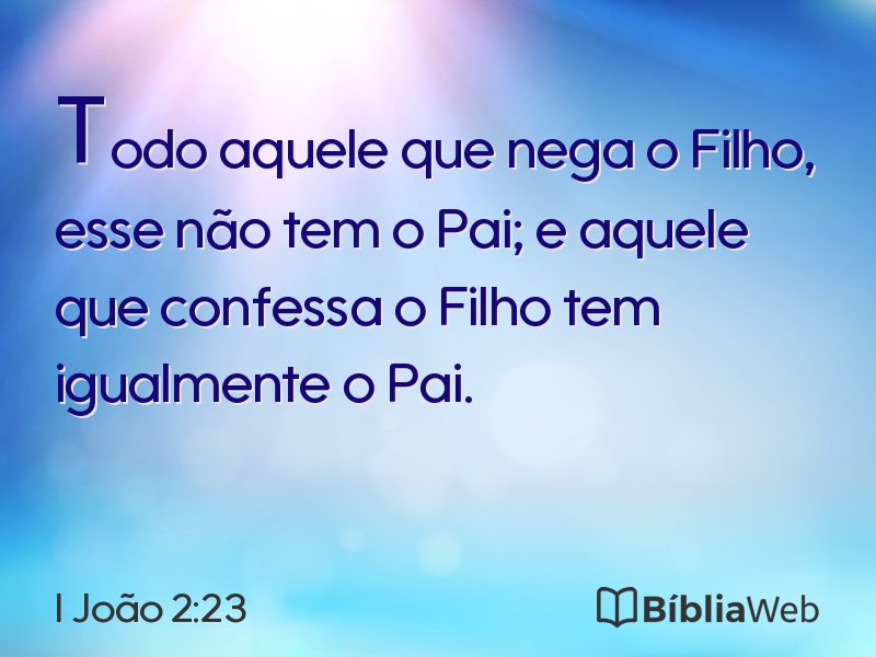 I João 2:23 em imagem para compartilhar