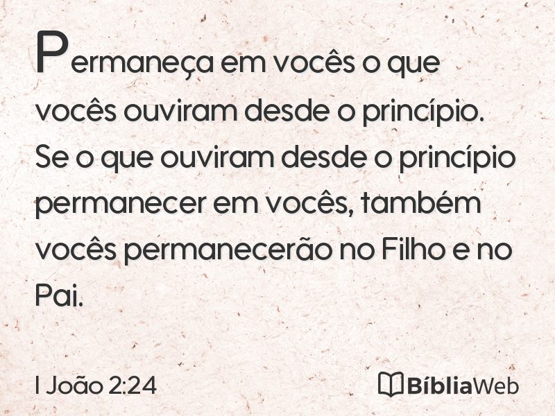I João 2:24 em imagem para compartilhar