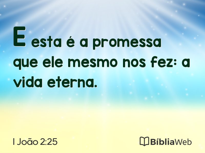 I João 2:25 em imagem para compartilhar