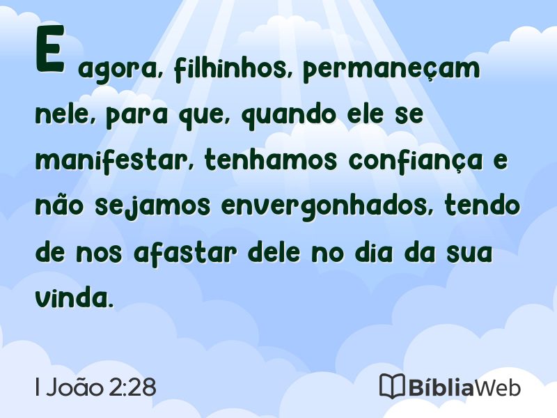 I João 2:28 em imagem para compartilhar