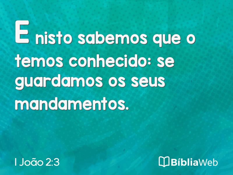 I João 2:3 em imagem para compartilhar