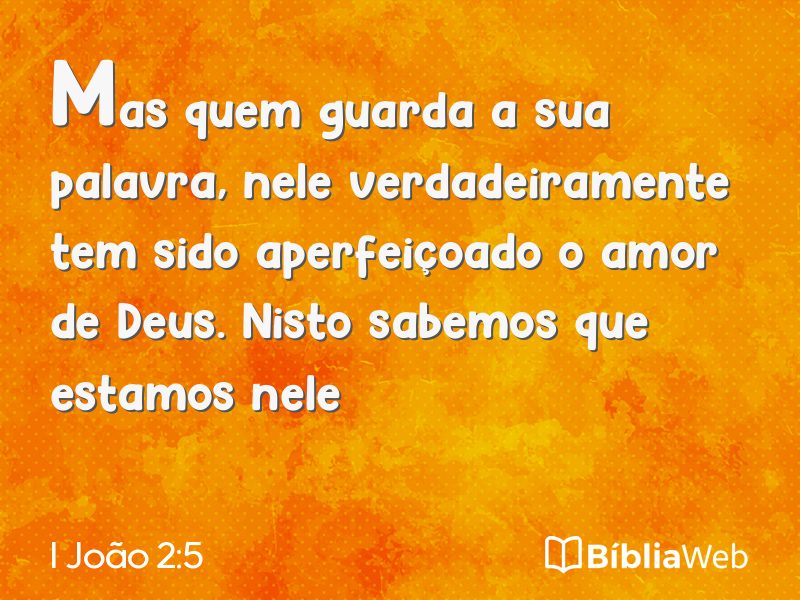 I João 2:5 em imagem para compartilhar