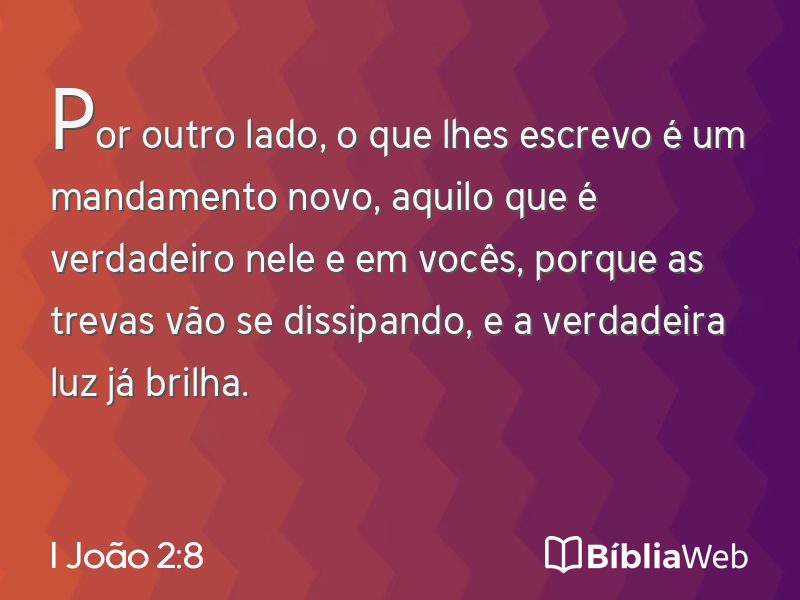 I João 2:8 em imagem para compartilhar