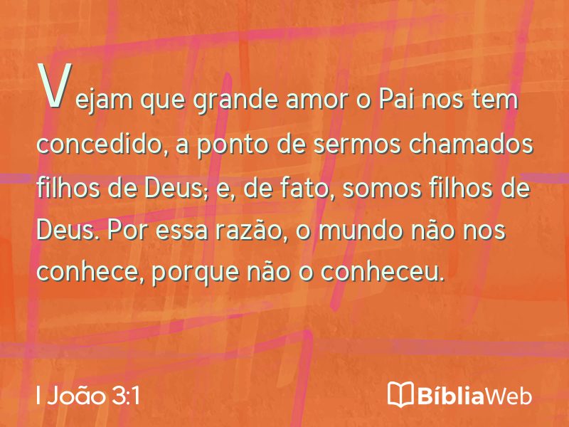 I João 3:1 em imagem para compartilhar