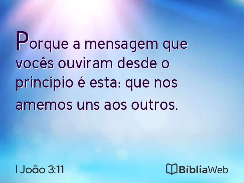 I João 3:11 em imagem para compartilhar