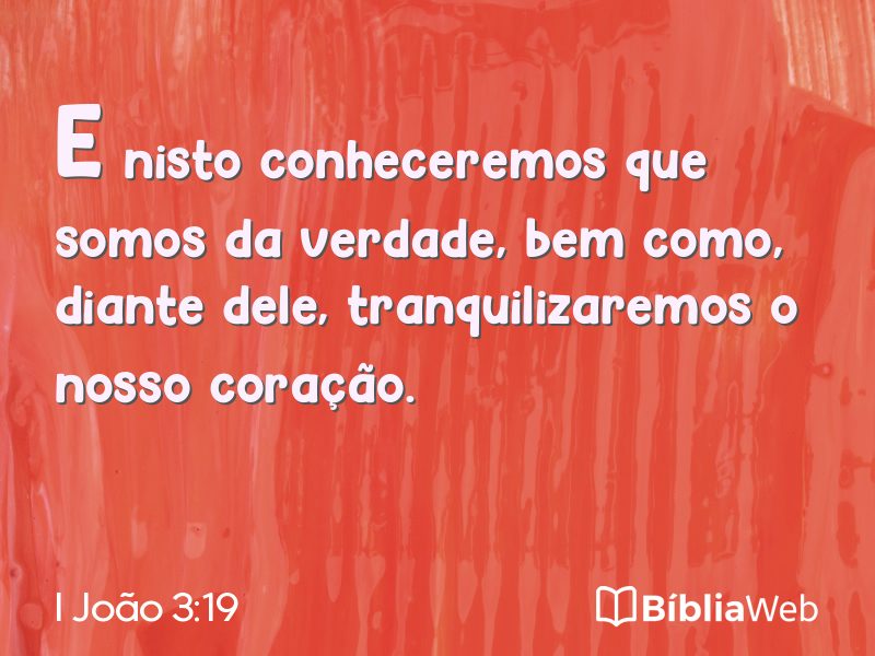I João 3:19 em imagem para compartilhar