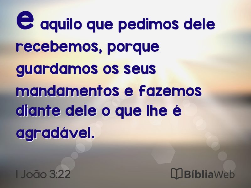 I João 3:22 em imagem para compartilhar