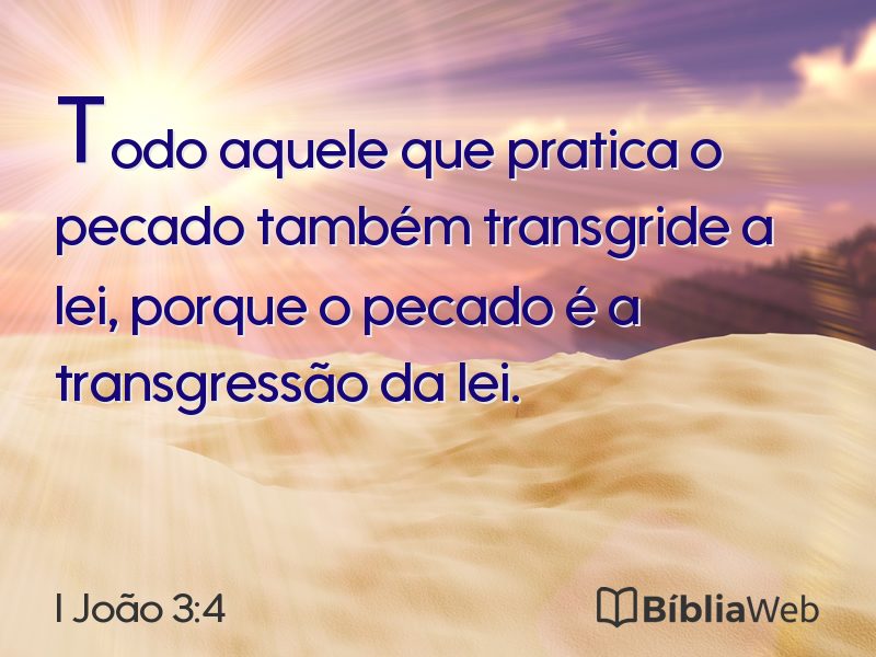 I João 3:4 em imagem para compartilhar