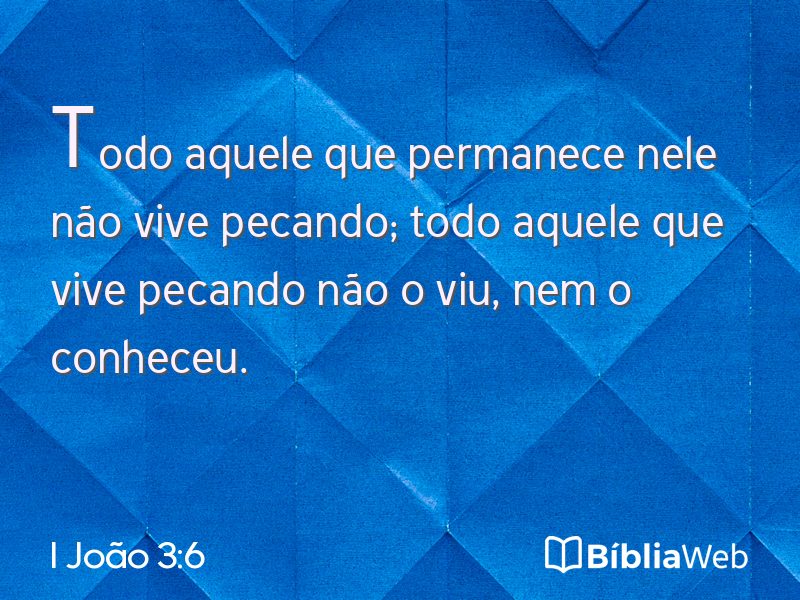 I João 3:6 em imagem para compartilhar