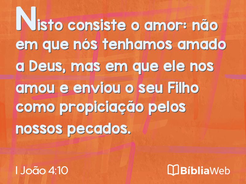 I João 4:10 em imagem para compartilhar